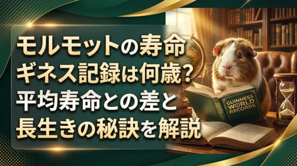 モルモットの寿命ギネス記録は何歳？平均寿命との差と長生きの秘訣を解説