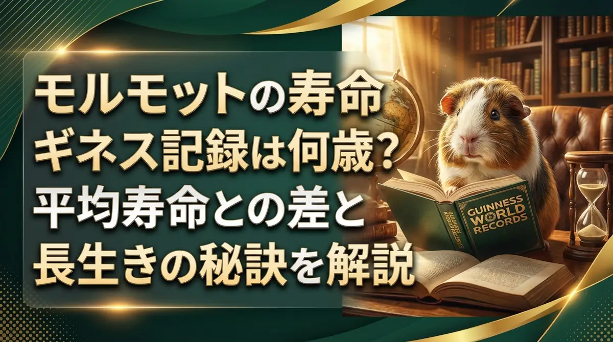 モルモットの寿命ギネス記録は何歳?平均寿命との差と長生きの秘訣を解説