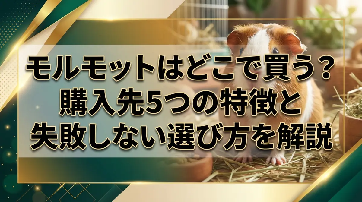 モルモットはどこで買う?購入先5つの特徴と失敗しない選び方を解説