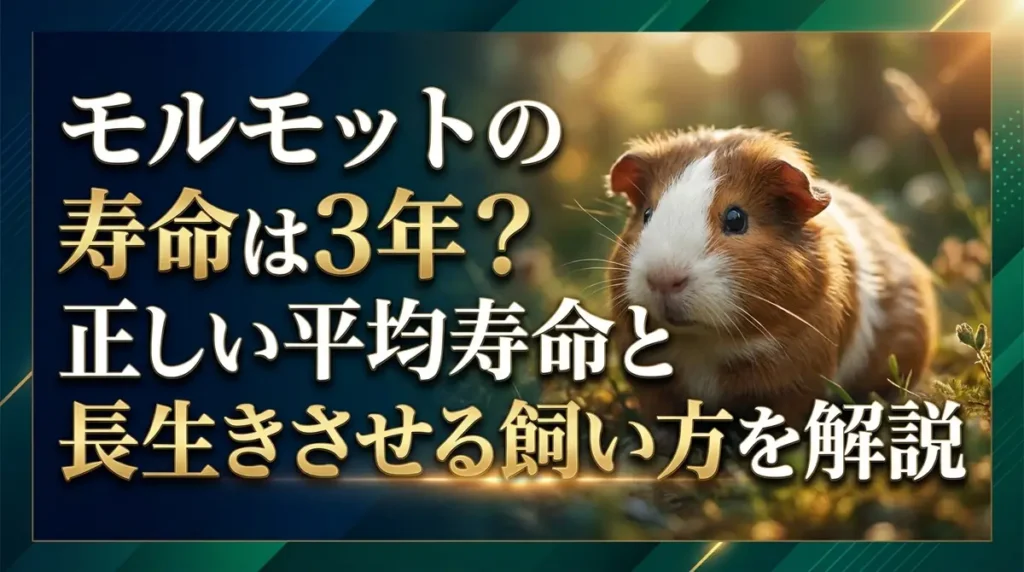 モルモットの寿命は3年？正しい平均寿命と長生きさせる飼い方を解説
