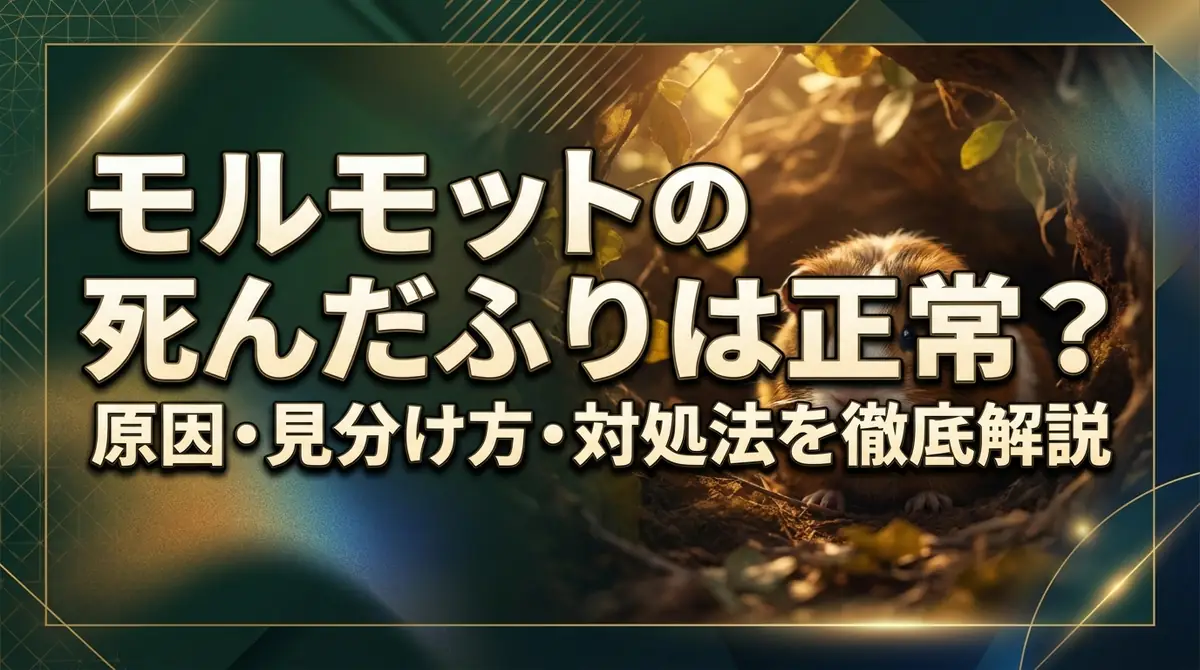 モルモットの死んだふりは正常?原因・見分け方・対処法を徹底解説