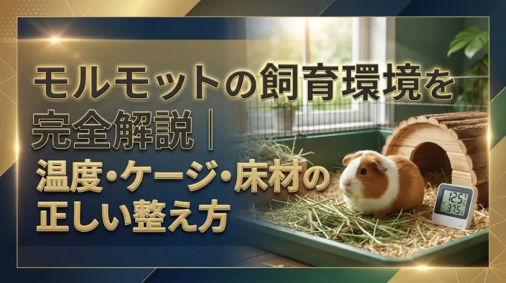 モルモットの飼育環境を完全解説｜温度・ケージ・床材の正しい整え方