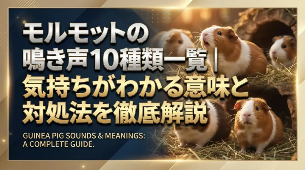 モルモットの鳴き声10種類一覧｜気持ちがわかる意味と対処法を徹底解説