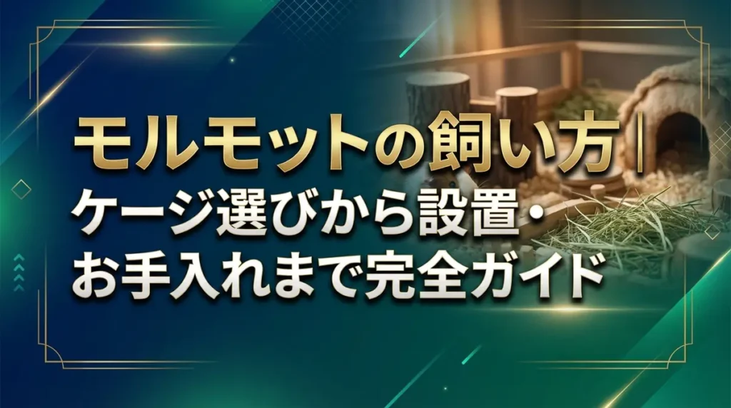 モルモットの飼い方｜ケージ選びから設置・お手入れまで完全ガイド