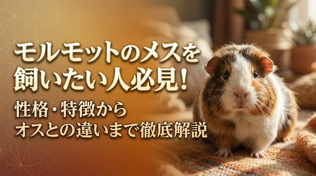 モルモットのメスを飼いたい人必見！性格・特徴からオスとの違いまで徹底解説