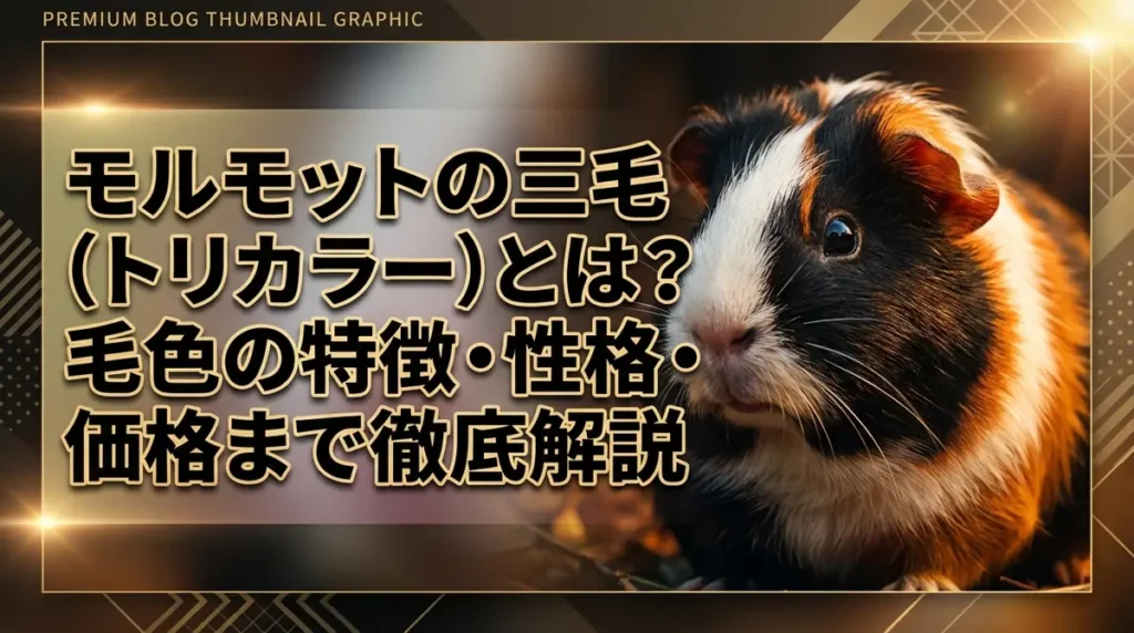 モルモットの三毛（トリカラー）とは？毛色の特徴・性格・価格まで徹底解説