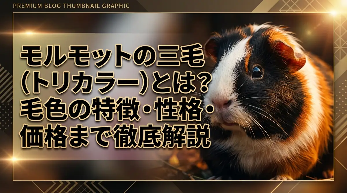モルモットの三毛（トリカラー）とは？毛色の特徴・性格・価格まで徹底解説