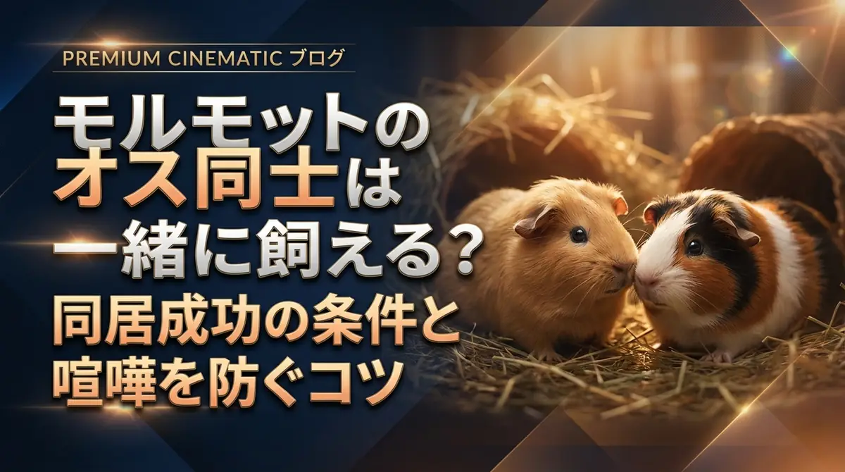 モルモットのオス同士は一緒に飼える？同居成功の条件と喧嘩を防ぐコツ