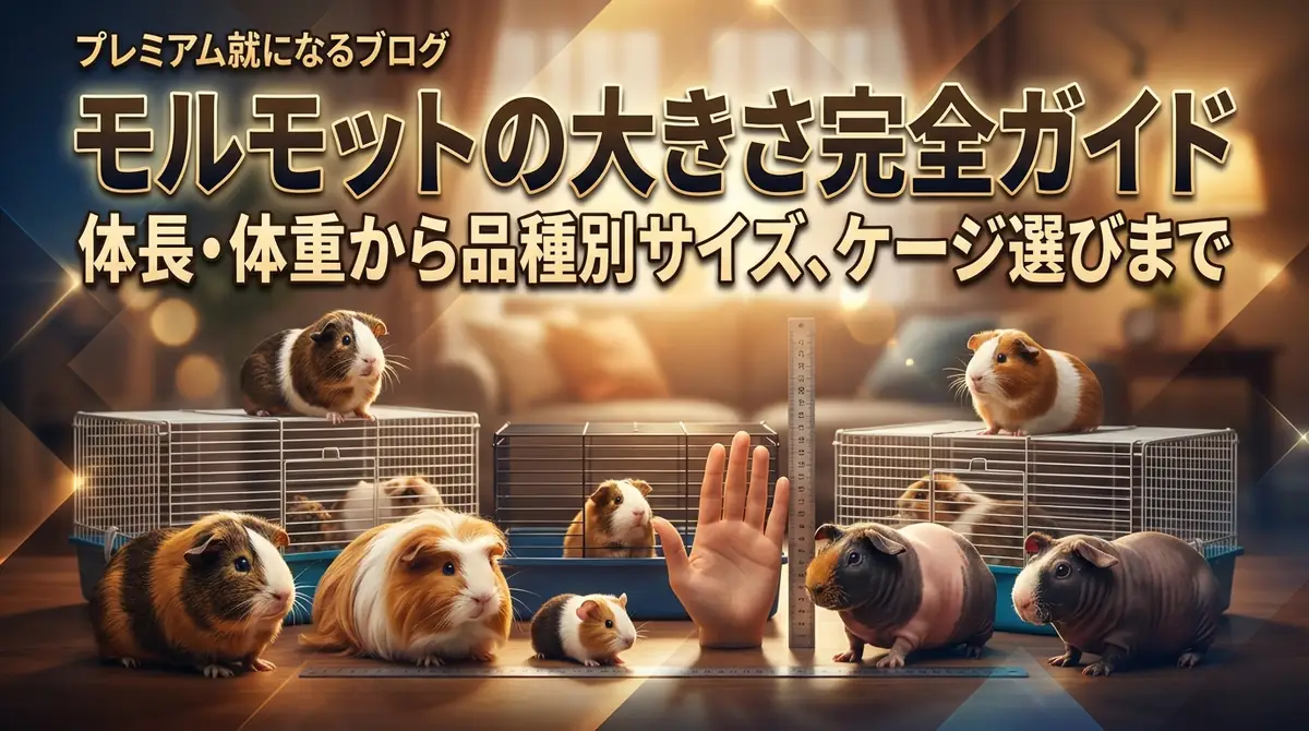 モルモットの大きさ完全ガイド｜体長・体重から品種別サイズ、ケージ選びまで
