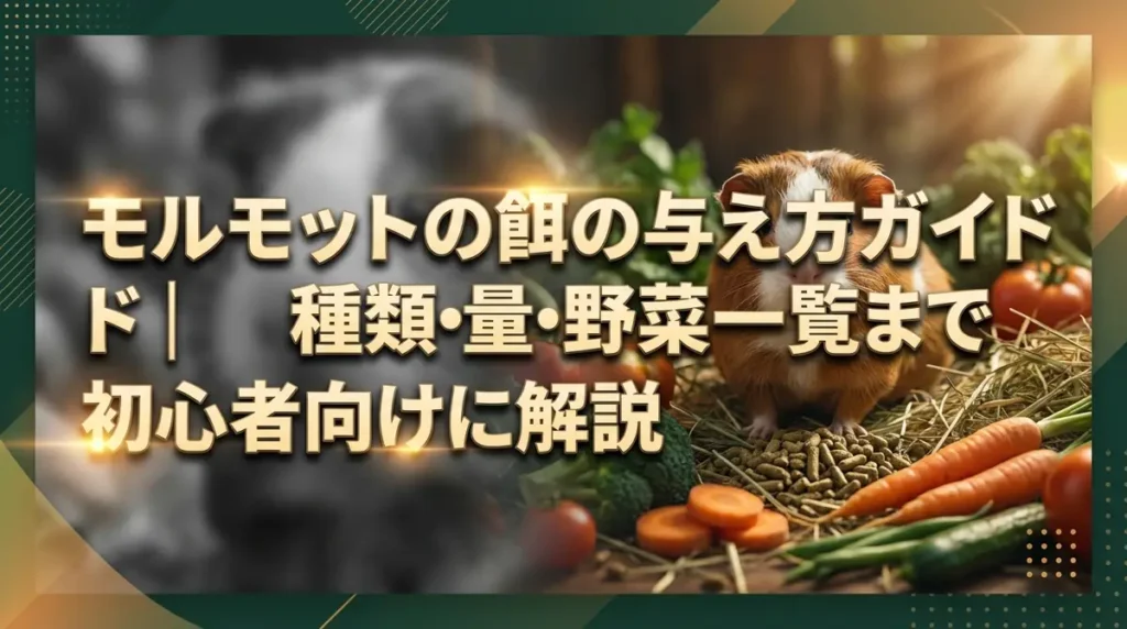 モルモットの餌の与え方ガイド｜種類・量・野菜一覧まで初心者向けに解説