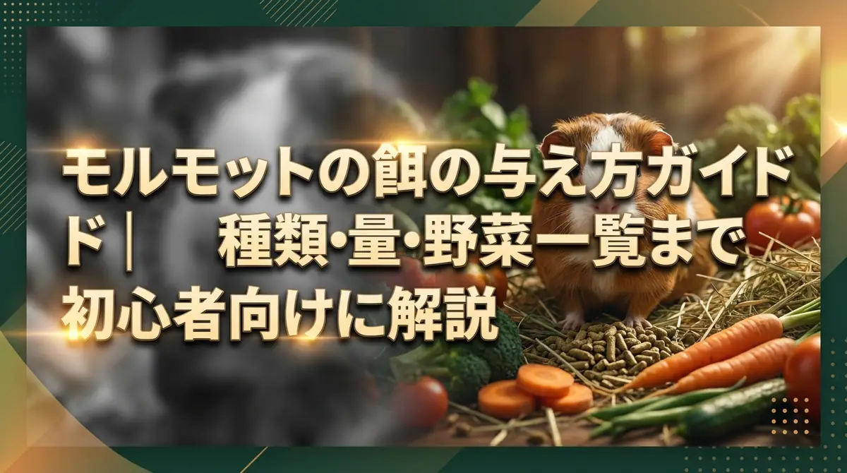 モルモットの餌の与え方ガイド|種類・量・野菜一覧まで初心者向けに解説