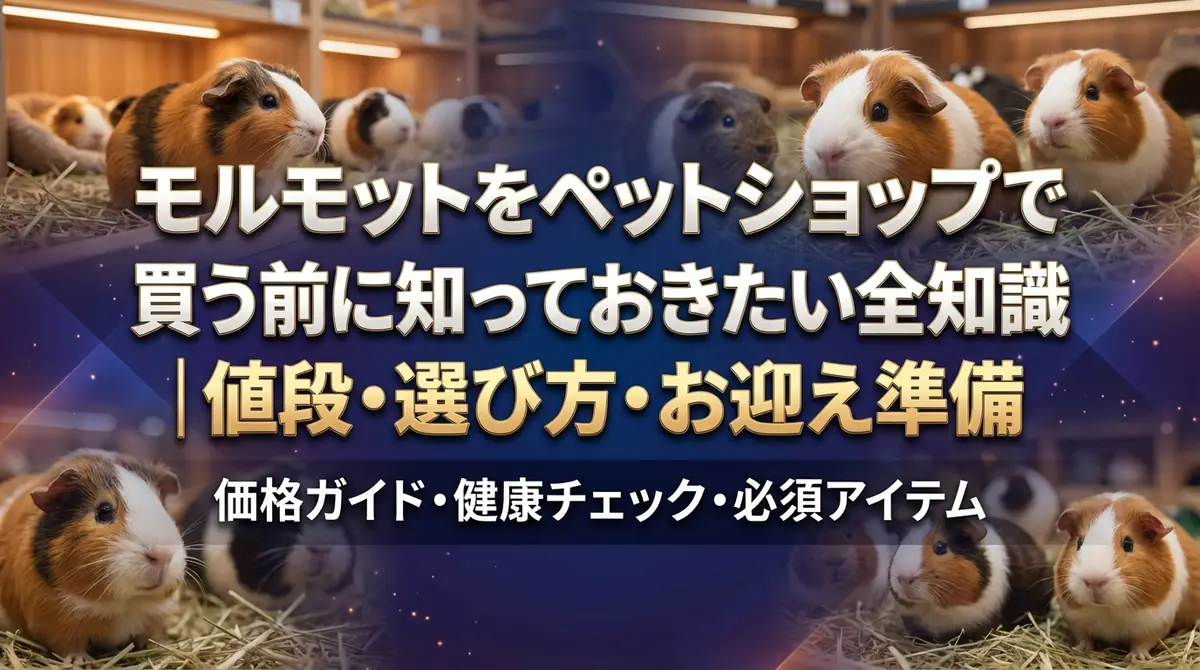 モルモットをペットショップで買う前に知っておきたい全知識｜値段・選び方・お迎え準備