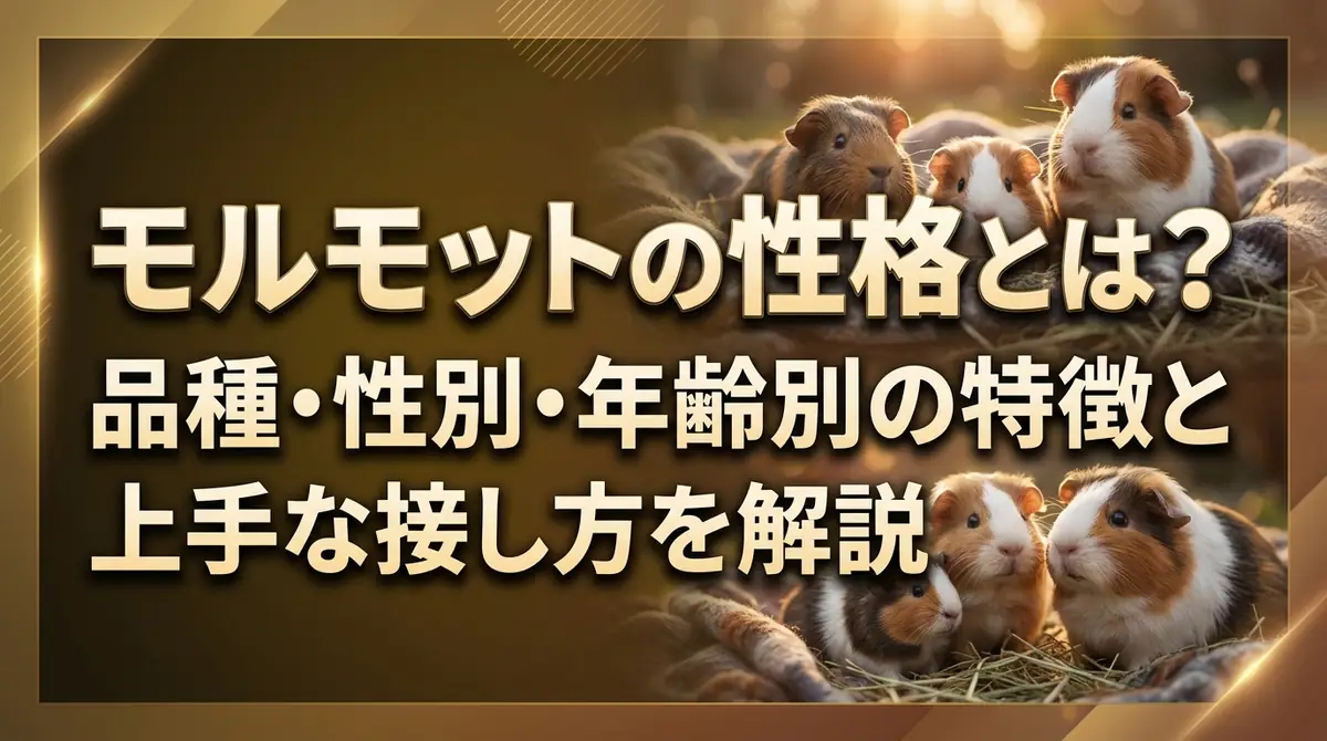 モルモットの性格とは？品種・性別・年齢別の特徴と上手な接し方を解説