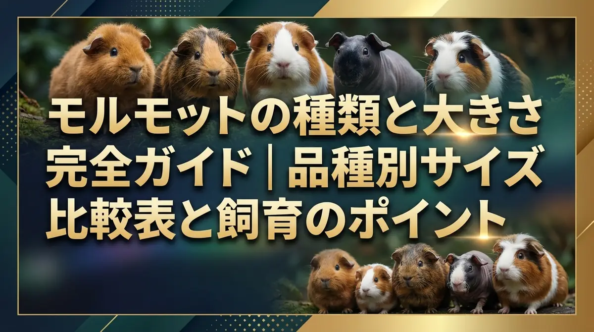 モルモットの種類と大きさ完全ガイド｜品種別サイズ比較表と飼育のポイント