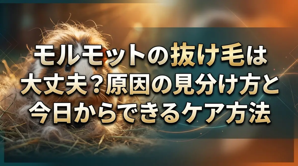 モルモットの抜け毛は大丈夫？原因の見分け方と今日からできるケア方法