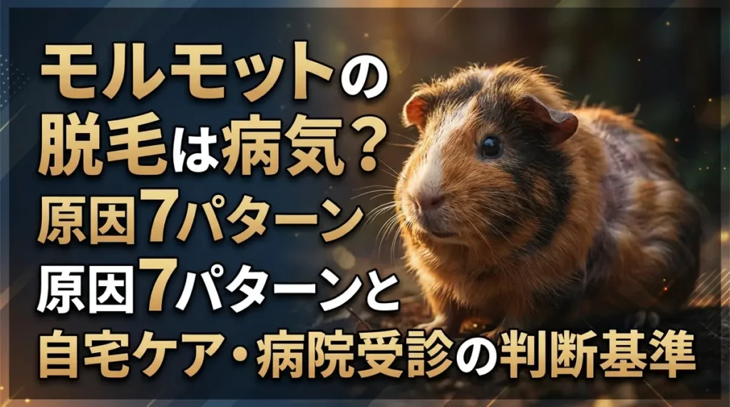 モルモットの脱毛は病気？原因7パターンと自宅ケア・病院受診の判断基準