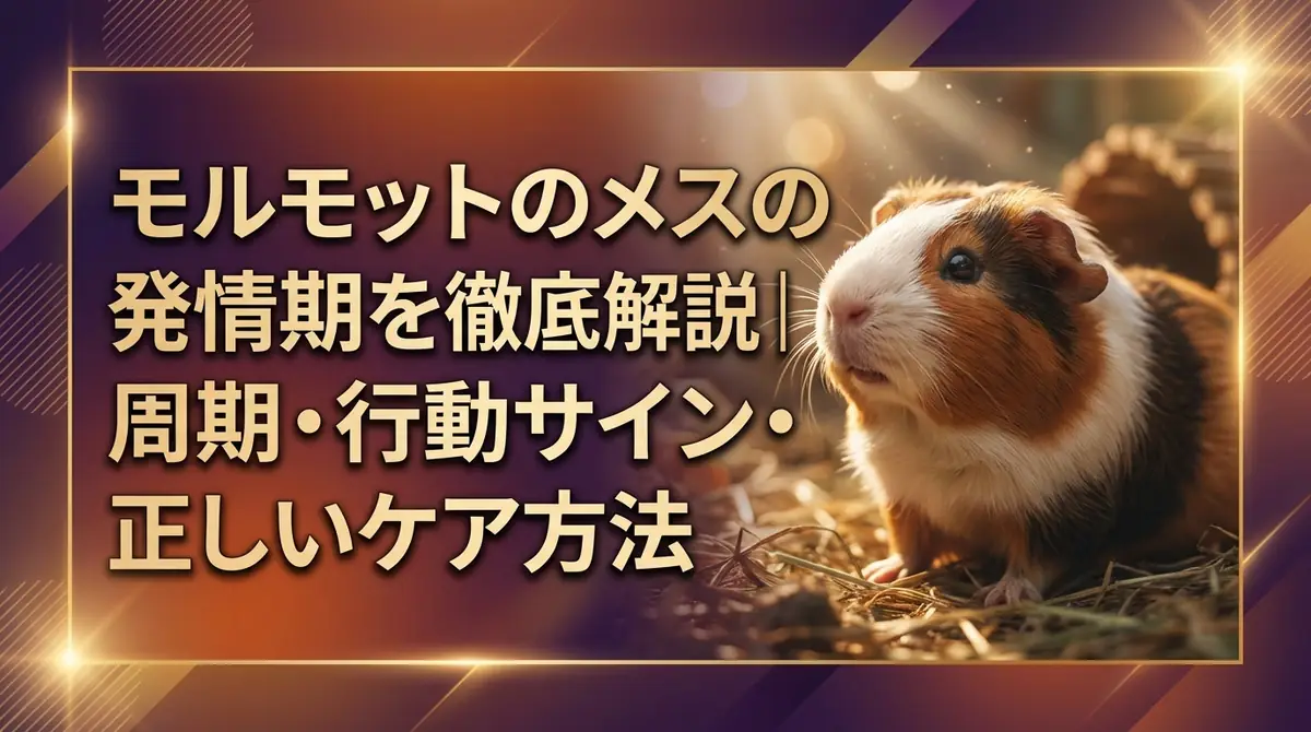 モルモットのメスの発情期を徹底解説｜周期・行動サイン・正しいケア方法