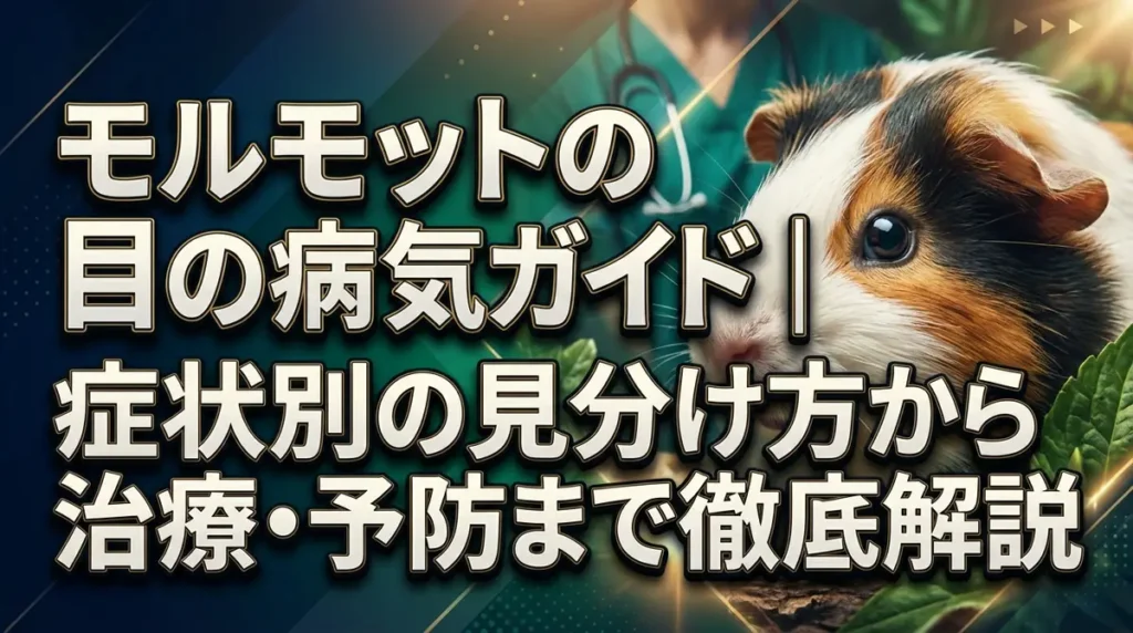 モルモットの目の病気ガイド｜症状別の見分け方から治療・予防まで徹底解説